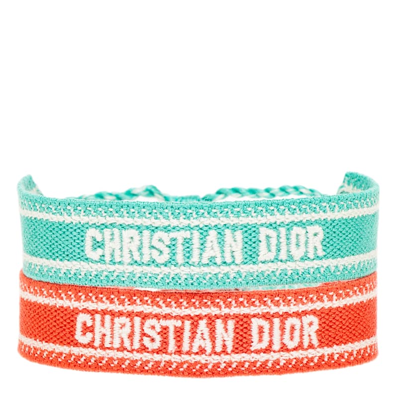Christian Dior Bracelet Set - Orange and Teal - Orange and Teal