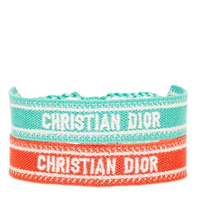 Christian Dior Bracelet Set - Orange and Teal