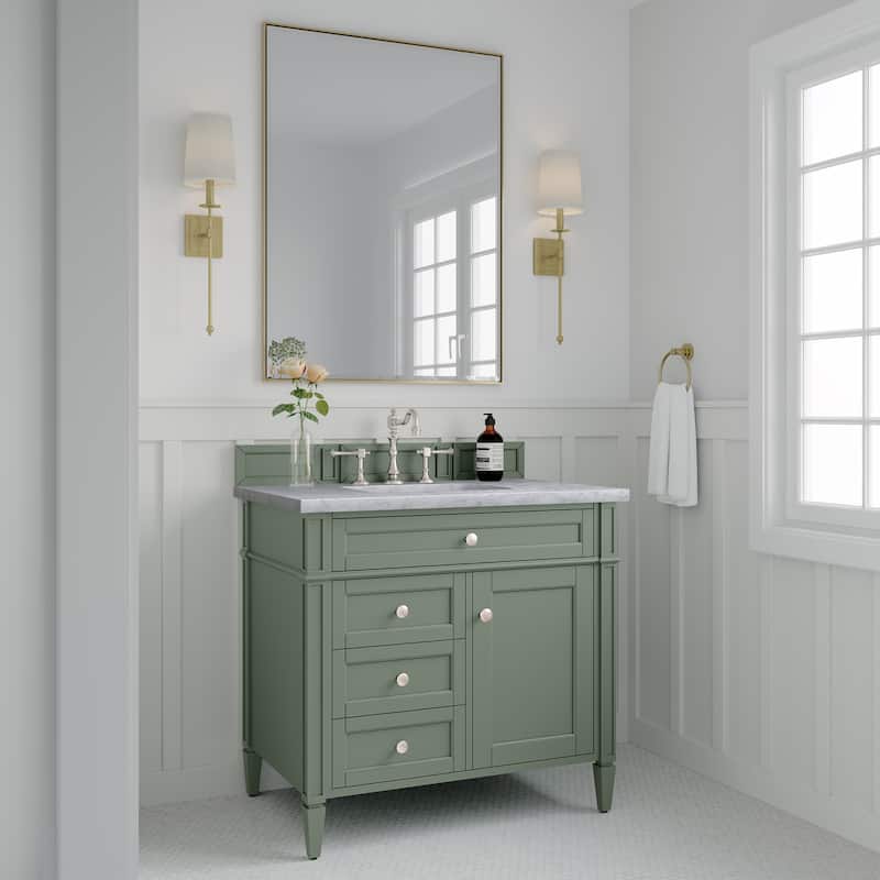 James Martin Vanities Brittany 36" Single Vanity, Smokey Celadon
