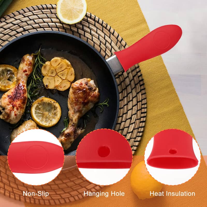 Silicone Hot Handle Holders, Cast Iron Skillet Handle Covers