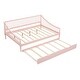 preview thumbnail 5 of 22, Multi-functional Design,Full Size Daybed with Trundle and Support Legs,Solid Construction