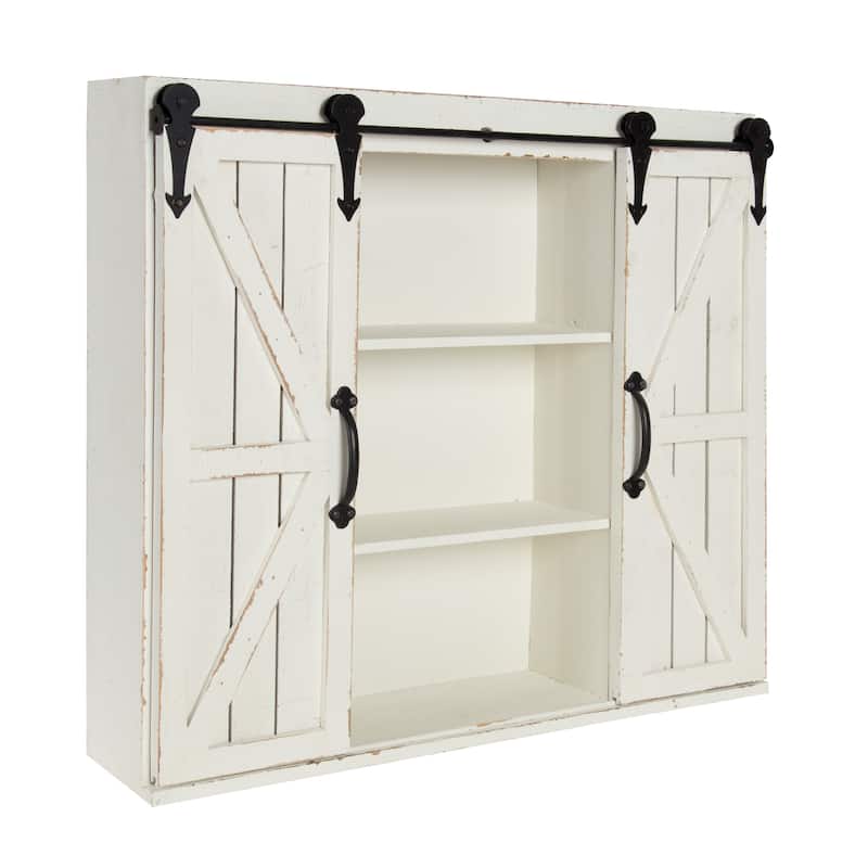 Kate and Laurel Cates Rustic Wood Decorative Cabinet