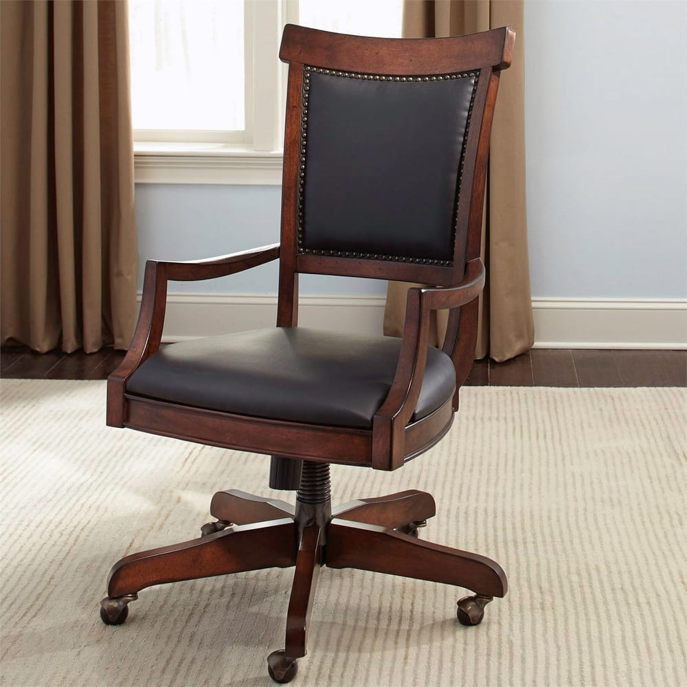 Liberty Furniture Brayton Manor Cognac Jr Executive Desk Chair