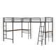 preview thumbnail 10 of 11, Twin Size Metal Loft Bed with Two Built-in Desks, Full-Length Guardrails, Solid Frame, and Easy Assembly, Black