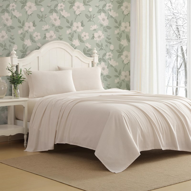 Laura Ashley Printed Cotton Flannel Sheet Set