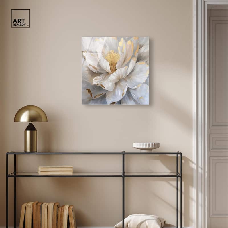 Golden Veins of Grace Acrylic by Art Remedy, Ready to Hang