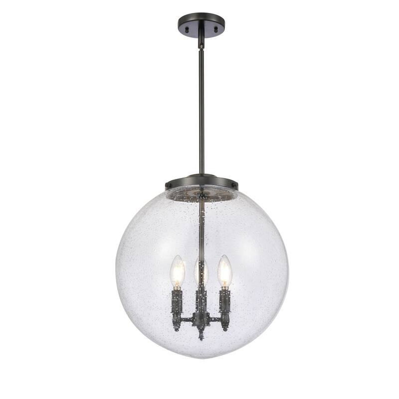 Innovations Lighting Beacon - 3 Light 16" Pendant - Seedy/Matte Black