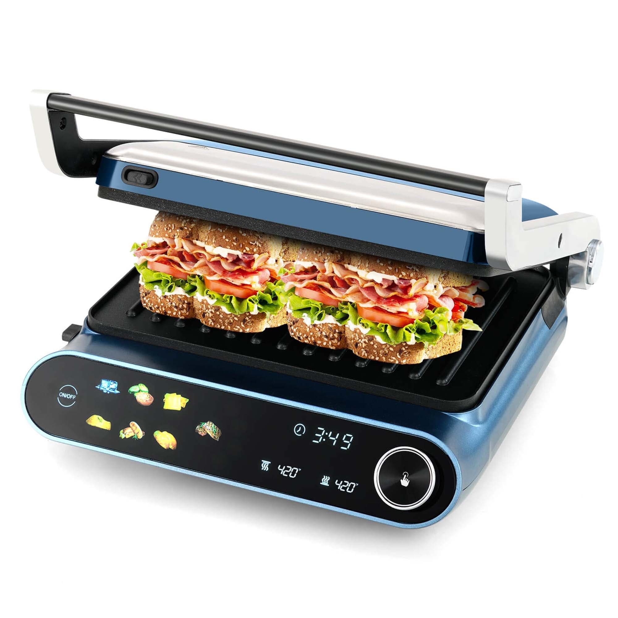 Costway 1200W Indoor Panini Electric Contact Grill with 2 Non-Stick - See Details
