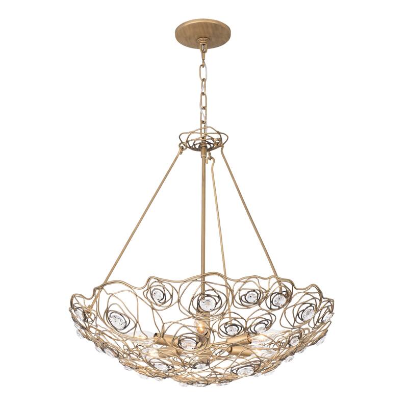 Varaluz Ethereal Rose Inverted Pendant Light - Havana Gold Ombre