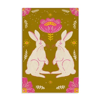 Stupell Mirrored Spring Bunnies Canvas Wall Art Design By Hannah Moren