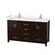 Option Espresso / Carrara Cultured Marble Top / Brushed