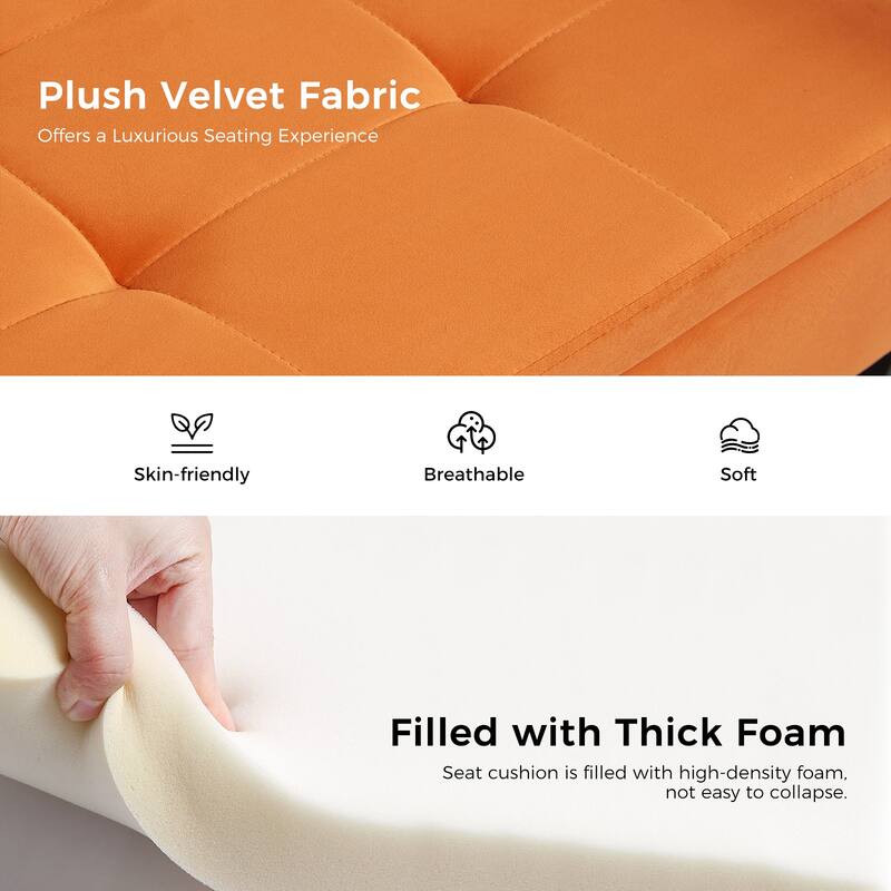 Ramiro Contemporary Velvet Storage Bench by HULALAHOME