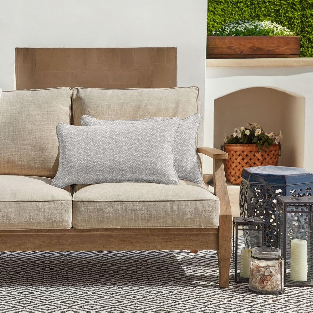 Sorra Home Sunbrella Outdoor Corded Pillow Set of 2