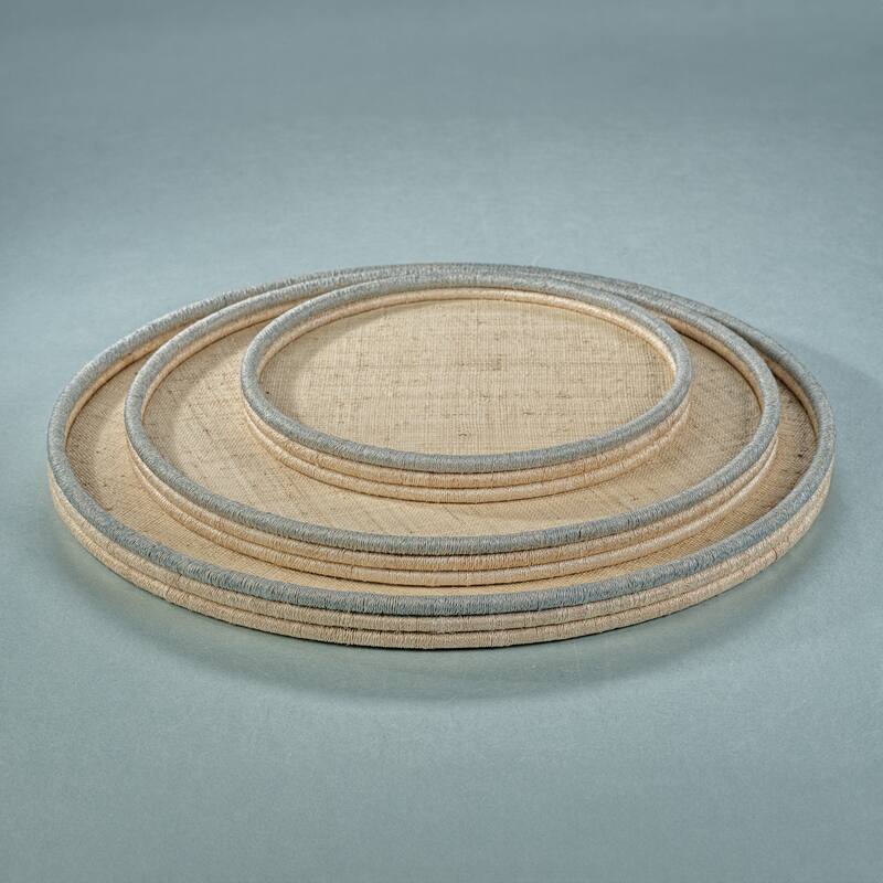 Laloma Coiled Rattan & Abaca Serving Tray