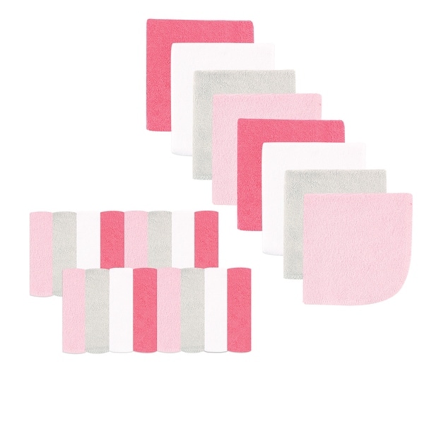 slide 1 of 1, Luvable Friends Baby Girl Super Soft Bundle Washcloths, Pink Pastel, One Size - Pink Pastel - One Size One Size - Pink Pastel