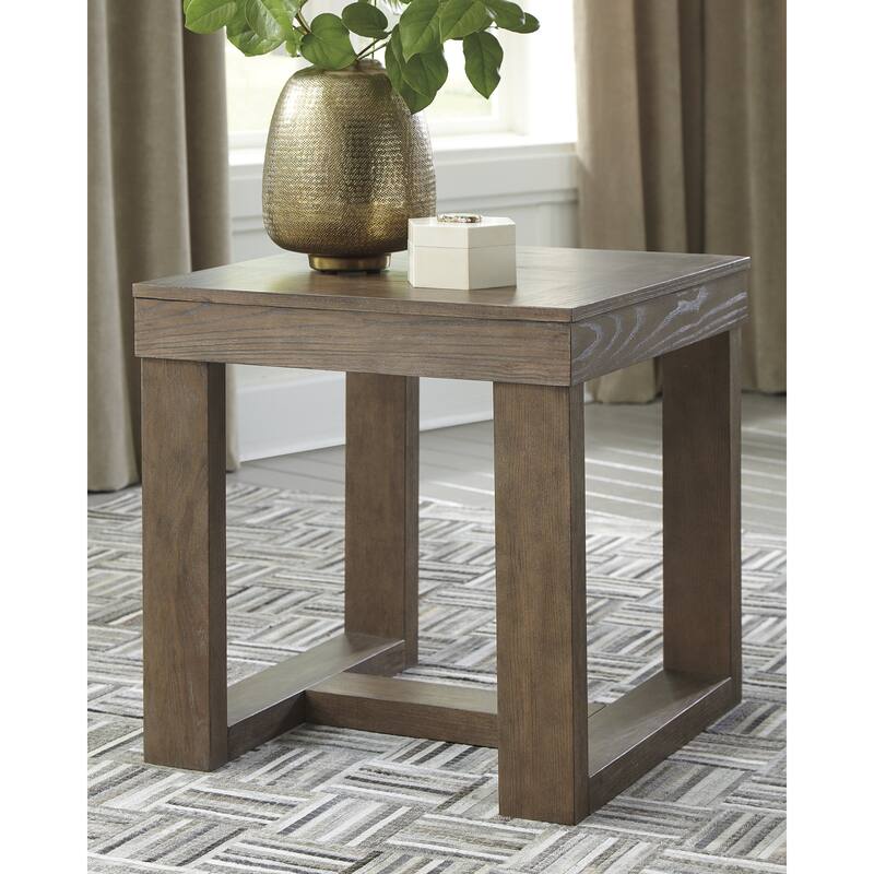Signature Design by Ashley Cariton Gray Coffee Table with 2 End Tables - 56" W x 42" D x 17" H