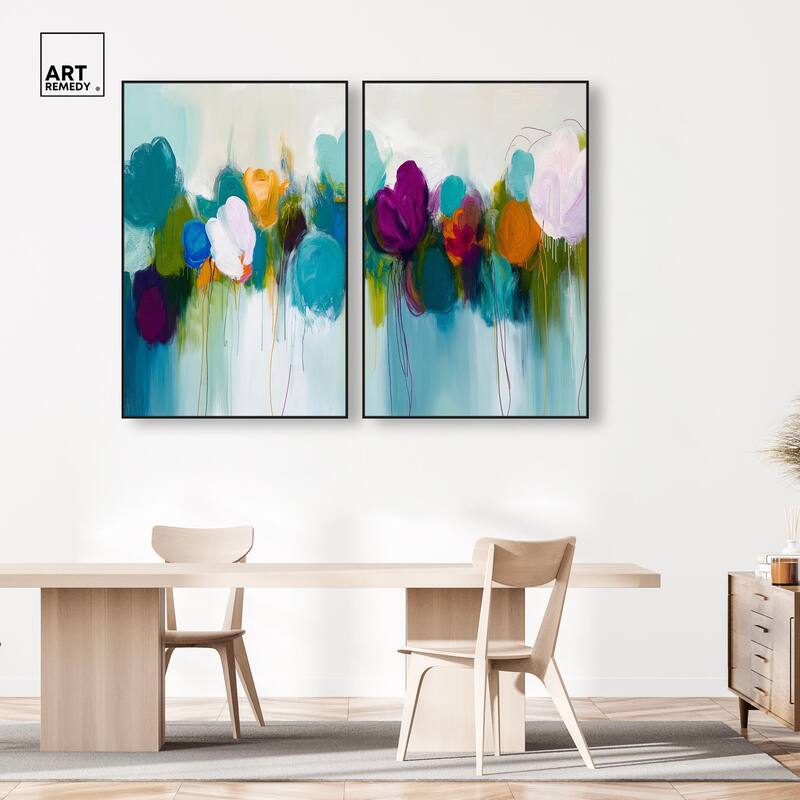 Expressive Flow II Canvas Set of 2 by Art Remedy