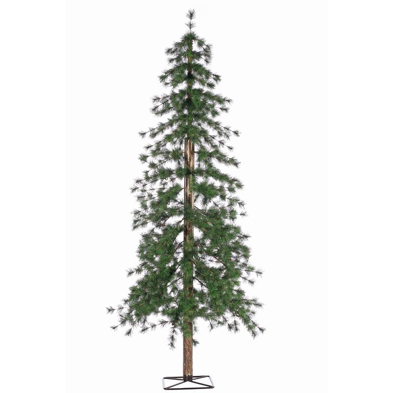 6 Foot High Pre Lit Alpine Tree with Clear White Lights