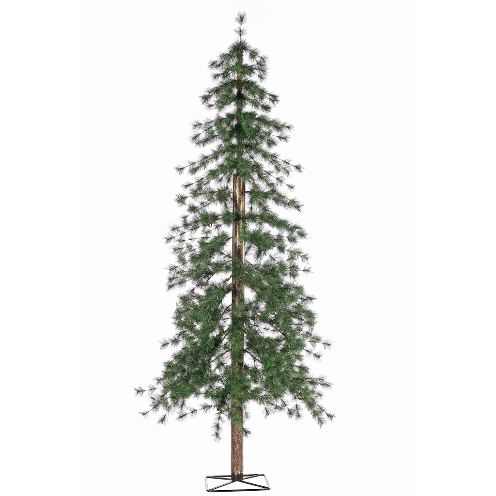 6 Foot High Pre Lit Alpine Tree with Clear White Lights