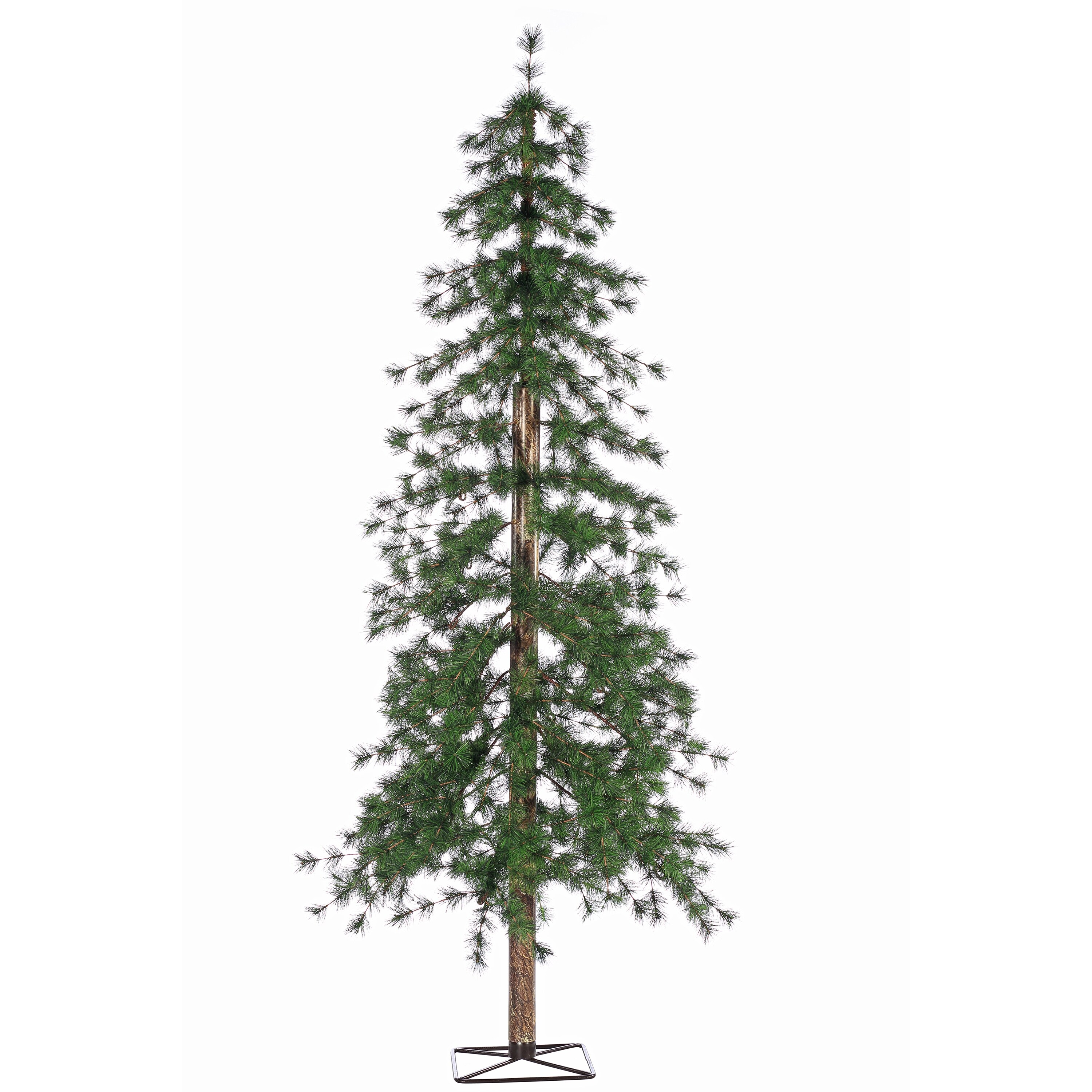 6 Foot High Pre Lit Alpine Tree with Clear White Lights