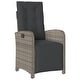 preview thumbnail 69 of 75, vidaXL Patio Dining Set with Cushions Outdoor Seating Gray Poly Rattan