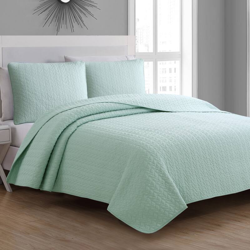 Copper Grove Avon Quilt Set - Pale Aqua - Twin