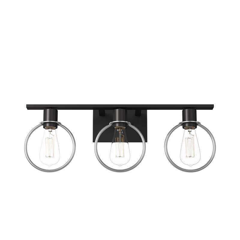 Justice Design Group EVOLV Volta 3-Light Matte Black Bath Bar
