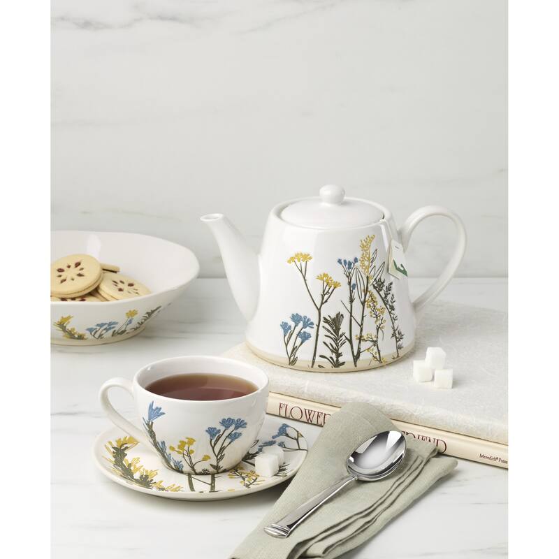 Lenox Wildflower Dinnerware Bowls, Set of 4, White