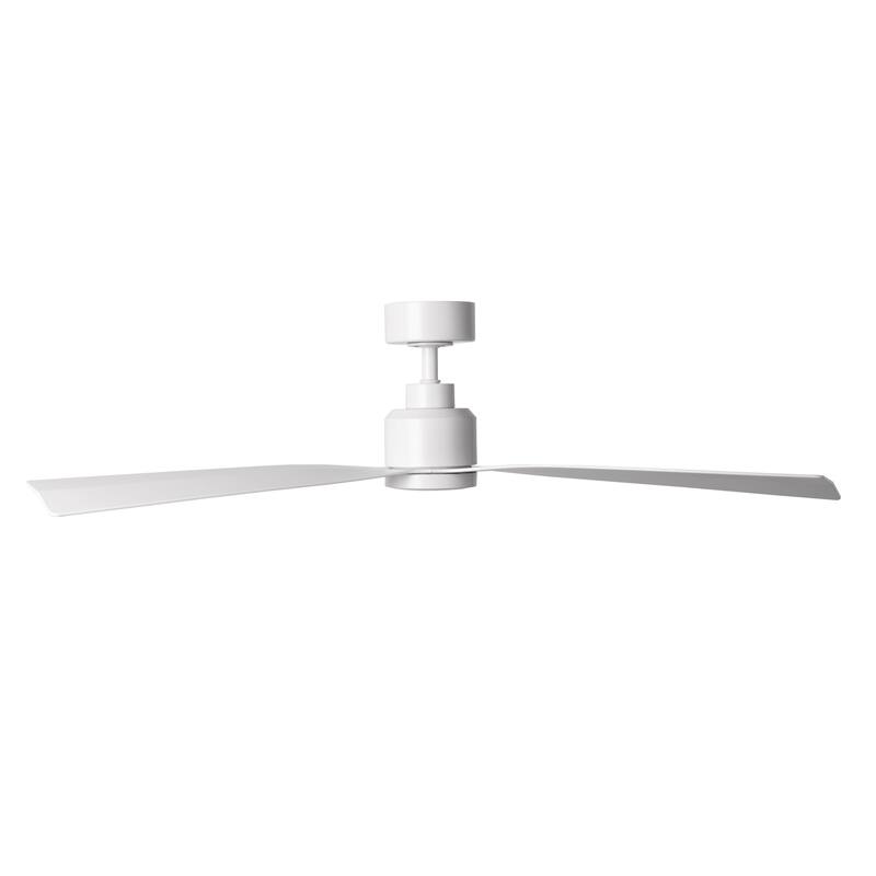 Clean Indoor/Outdoor 3-Blade Smart Ceiling Fan 52in with 3000K LED and Remote Control - 52