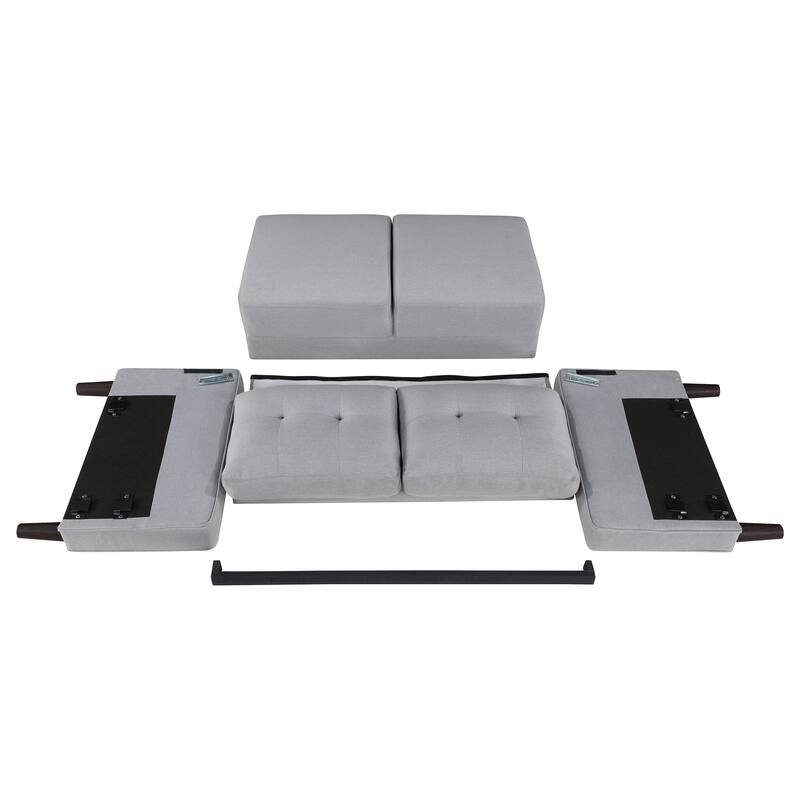 Bowen Upholstered Track Arm Tufted Sofa Set