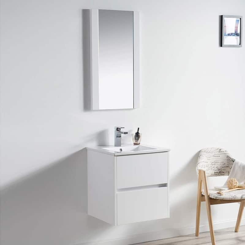 Blossom Valencia Floating Bathroom Vanity with Ceramic Sink
