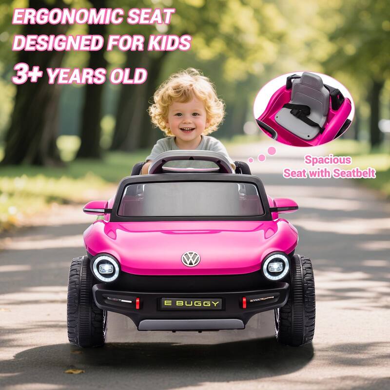 Ride On Car, Licensed Volkswagen Beetle Electric Toy Car for Kids,Toddler Electric Vehicle with Parental Remote