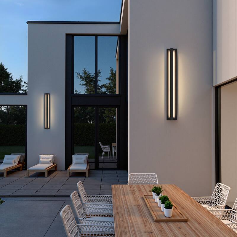 Modern Outdoor Wall Lights Exterior Lighting Fixtures With Glass Shade