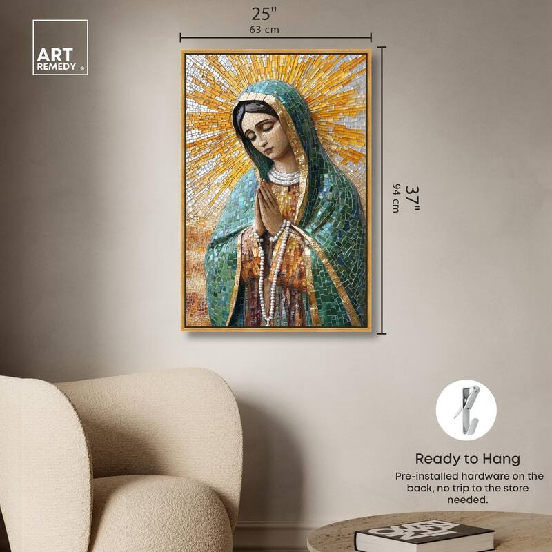 Tessellated Tepeyac Vision Canvas by Art Remedy