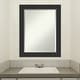 preview thumbnail 21 of 23, Beveled Wood Bathroom Wall Mirror - Corvino Black Frame
