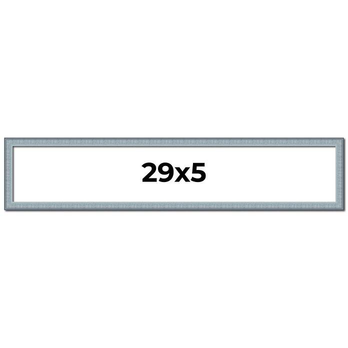 29x5 Frame Rustic Sky Blue Solid Wood Picture Frame | 0.75 Inch
