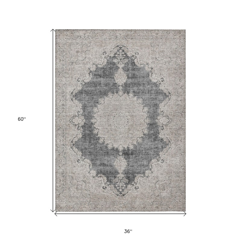 HomeRoots Oriental Traditional Rectangle Outdoor Rug