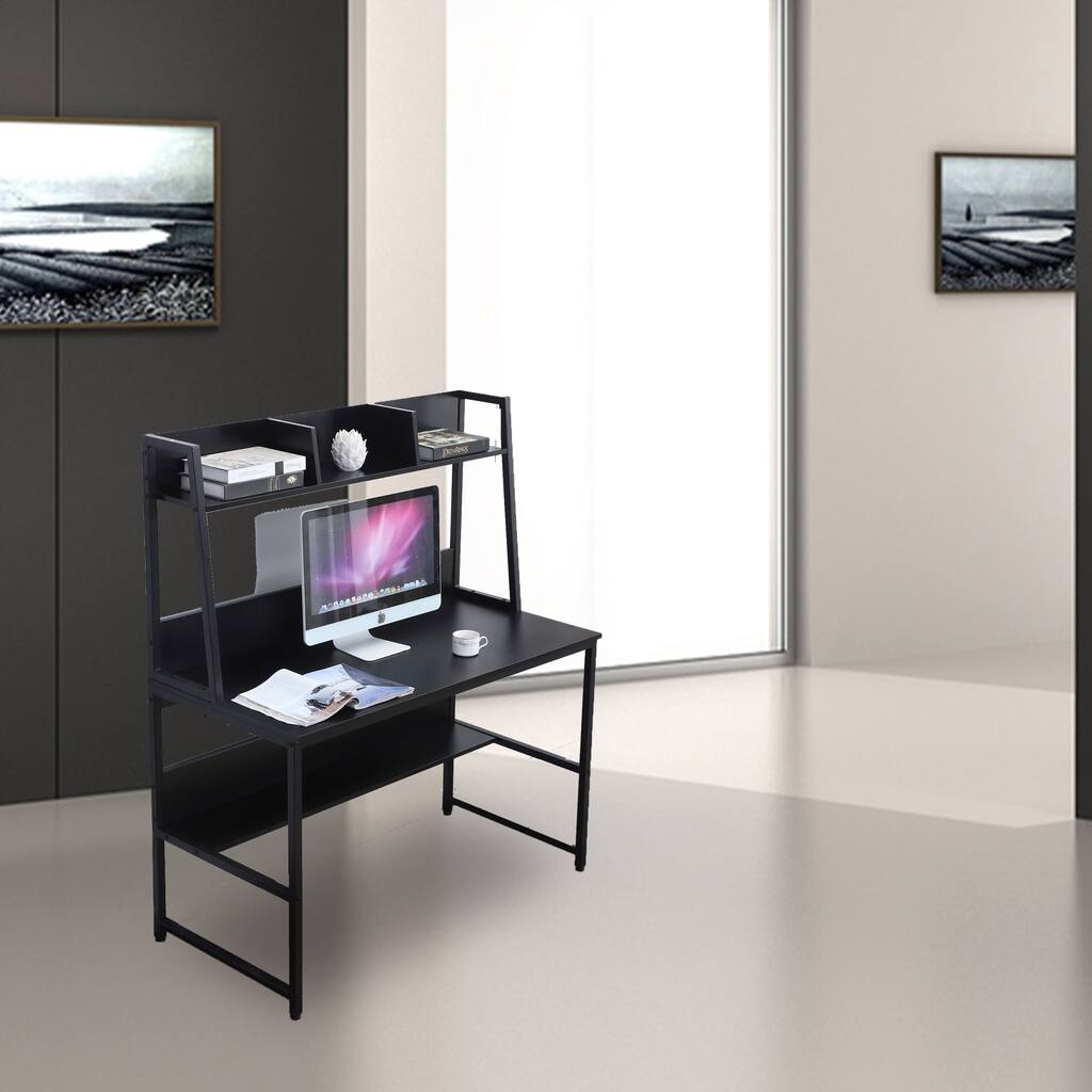 Computer Desk with Hutch and Bookshelf