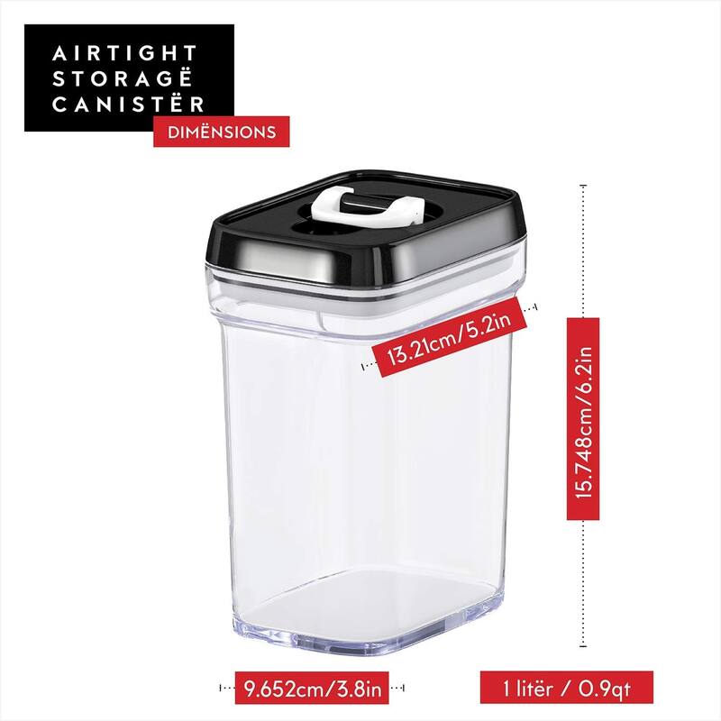 DWËLLZA KITCHEN 1L Airtight Food Storage Containers with Lids Set of 6