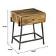 preview thumbnail 13 of 11, One Drawer Iron Base Side Table