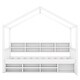 preview thumbnail 13 of 18, Twin Size Wooden House Bed Platform Bed With Shelves And a Mini-cabinet