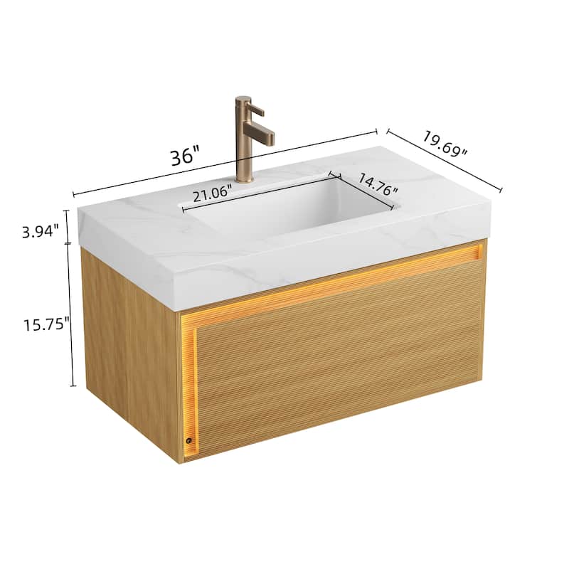 Floating Bathroom Vanity with Sink