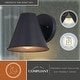 preview thumbnail 2 of 11, VAXCEL Smith Outdoor Wall Light, Metal Shade, Dark Sky Compliant, Use for Exterior Porch Patio Front Door or Garage