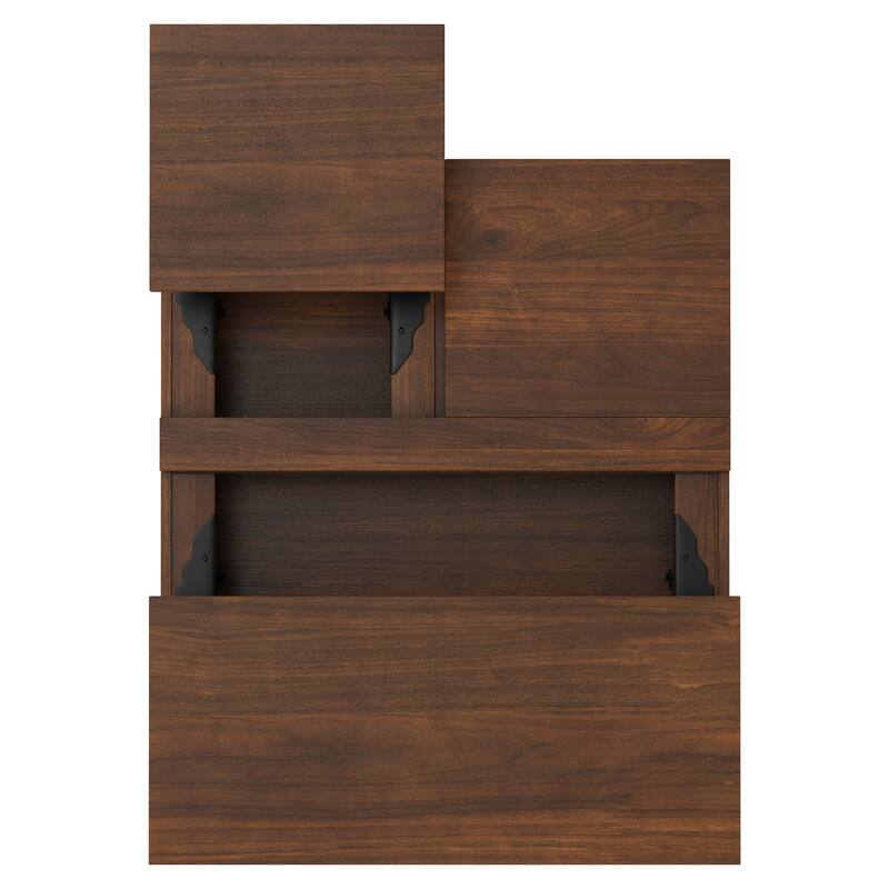 WYNDENHALL Moreno 32 inch Wide Square Industrial Lift Top Coffee Table - 32.1 x 32.1 x 18.1