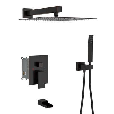 Topcraft 12-Inch Wall Mounted Square Shower System with Rough-in Valve - 12*12