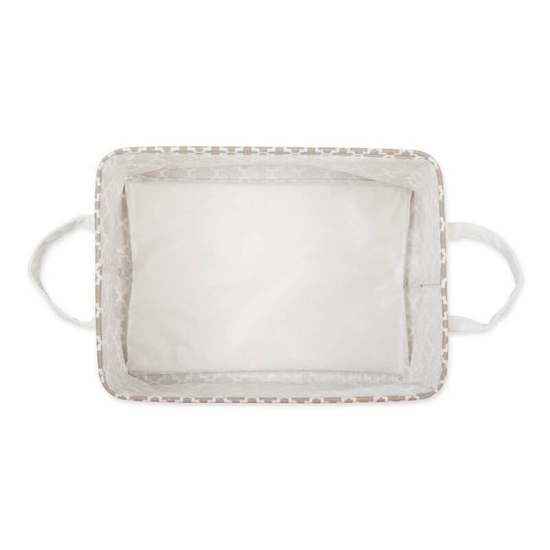 Cotton Polyester Laundry Bin Lattice Rectangle (Set of 2)