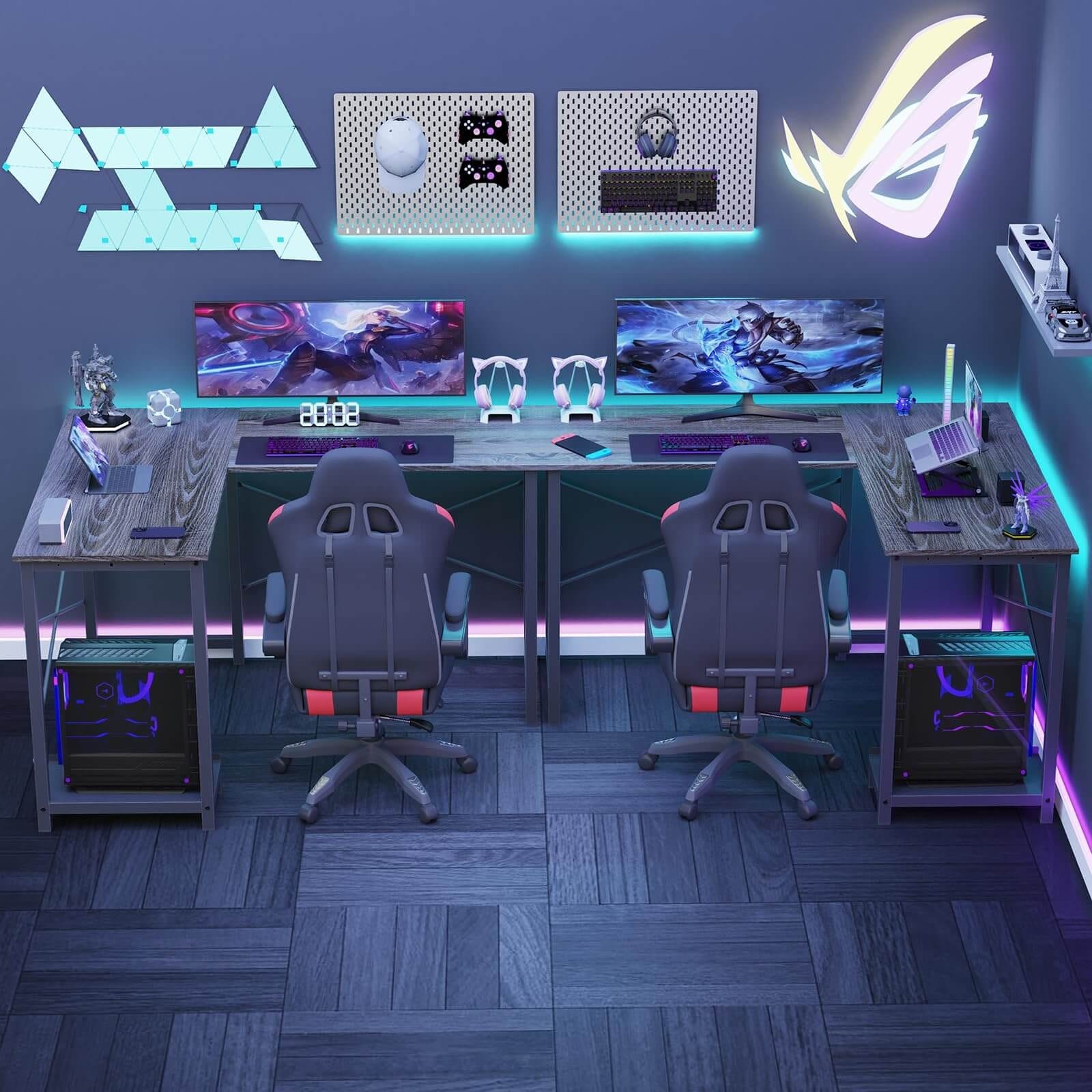 Sleek and Minimalist Design,L Shaped Gaming Desk,Premium Materials Computer Desk,Stability and Durability