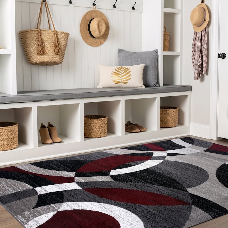 World Rug Gallery Geometric Circles Area Rug