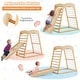 preview thumbnail 10 of 19, Costway 6-in-1 Wood Jungle Gym Montessori Climbing Play Set with - See Details