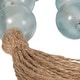 preview thumbnail 6 of 6, Sagebrook Home, 24"Lx1" Diameter Beads, Glass Beaded Garland with Tassel, Blue. This Item Made with Glass and Jute is a